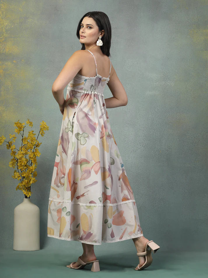 Bliss Pastel Lace Cotton Dress