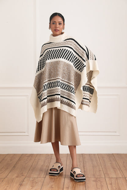 Penelope Cowl Neck Poncho