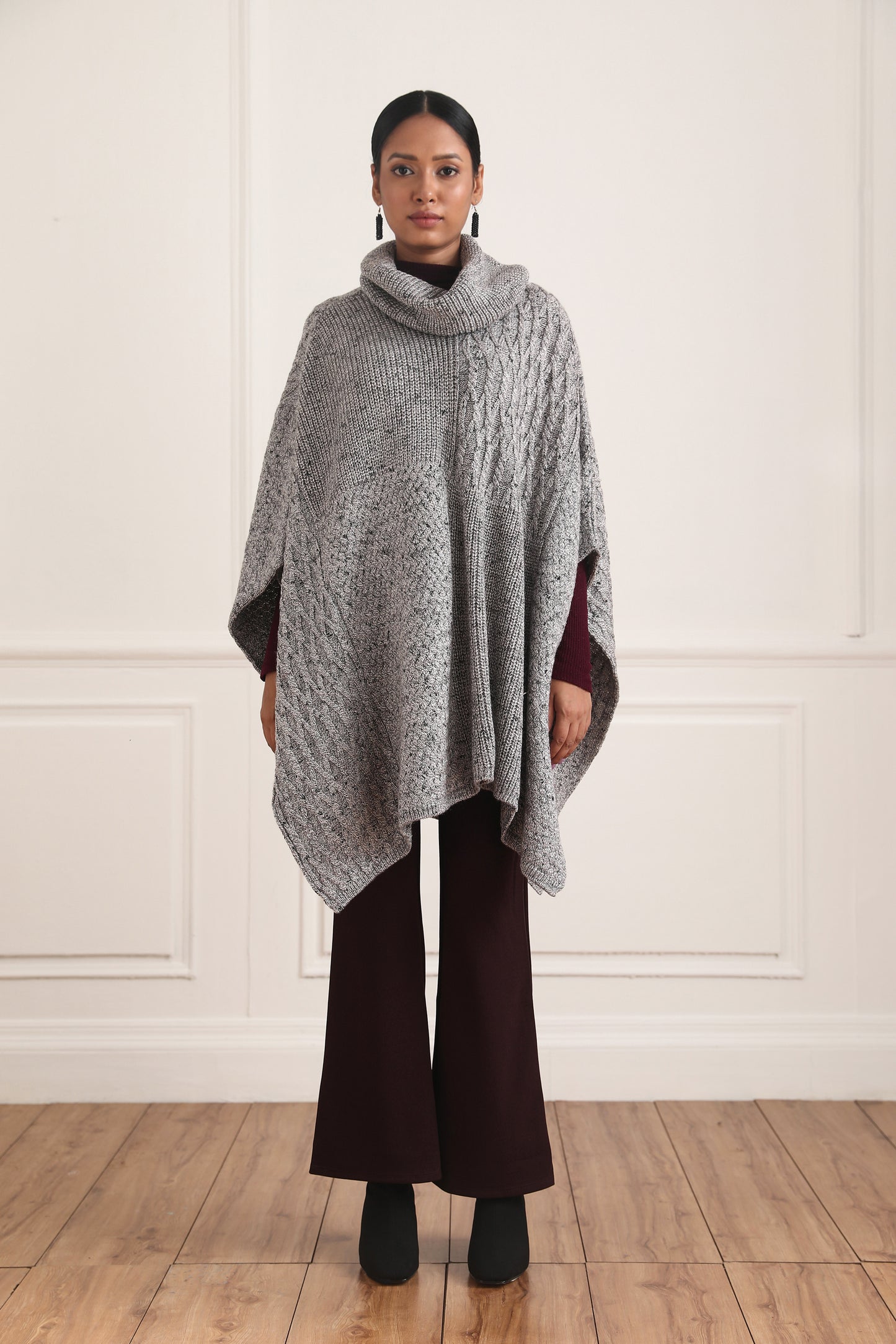 Irene Cowl Neck Poncho