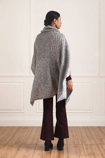 Irene Cowl Neck Poncho