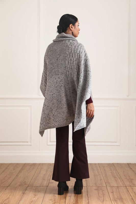 Irene Cowl Neck Poncho