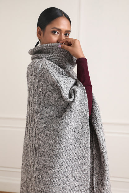 Irene Cowl Neck Poncho