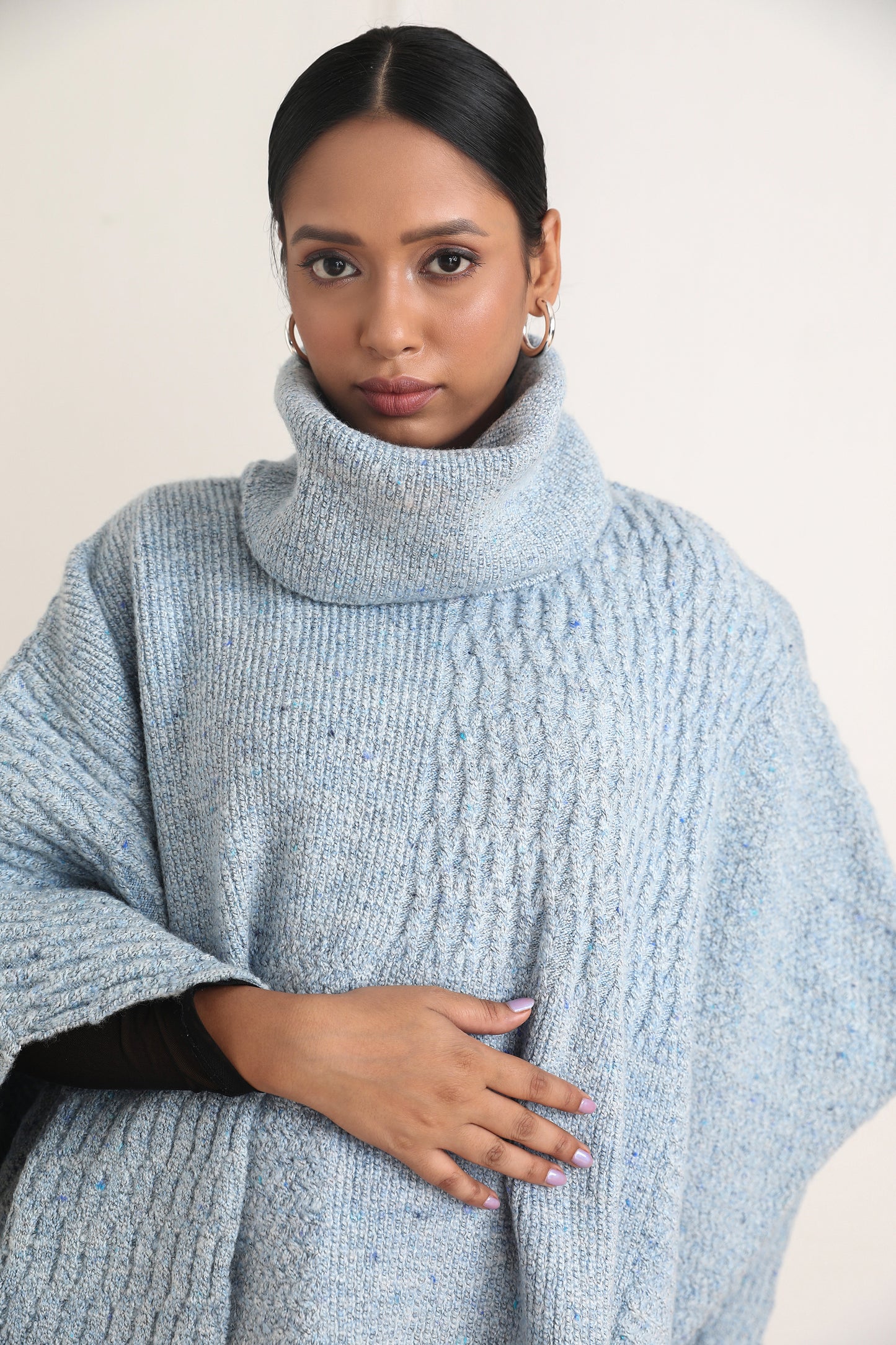 Dorothea Cowl Neck Poncho