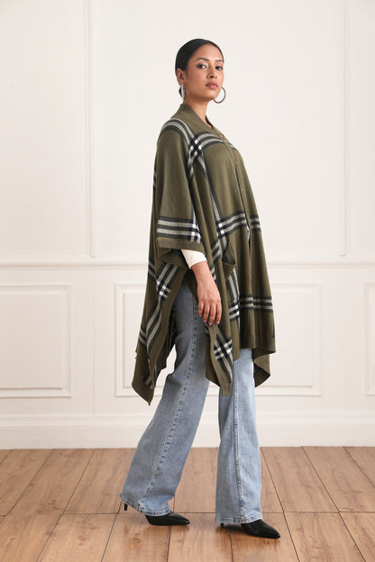 Alana Tartan Cape