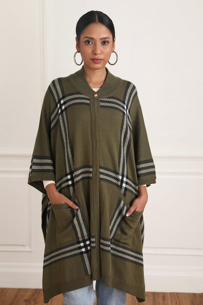 Alana Tartan Cape