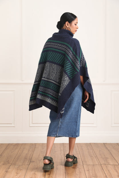 Gabriella Jacquard Poncho