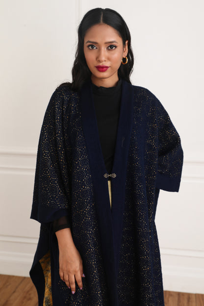 Beatrice Patterned Shimmer Cape