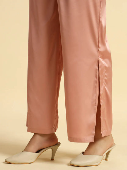 Bridal Rose -Collared Satin Set