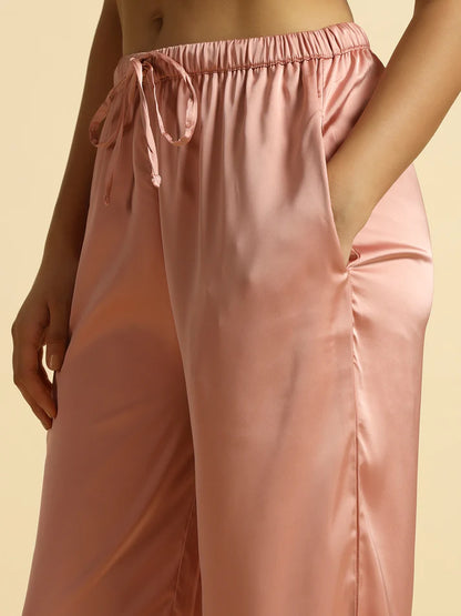 Bridal Rose -Collared Satin Set