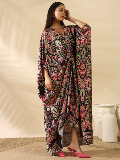 Ismara Print Satin Kaftan