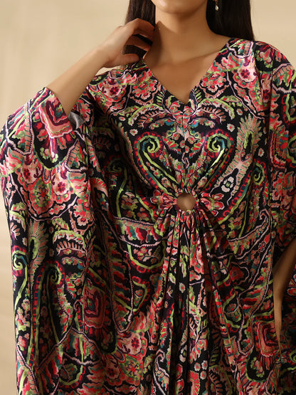 Ismara Print Satin Kaftan