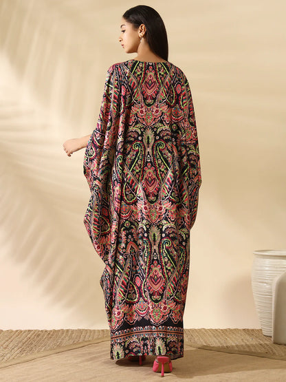 Ismara Print Satin Kaftan