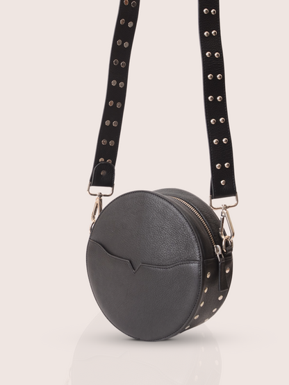 Dorado Round Studded Leather Bag