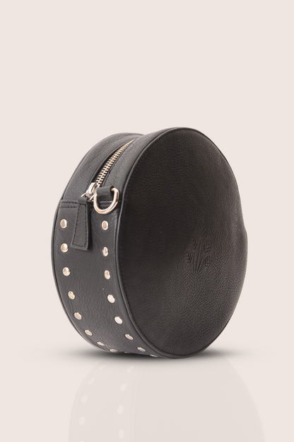 Dorado Round Studded Leather Bag