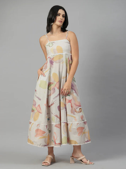 Bliss Pastel Lace Cotton Dress