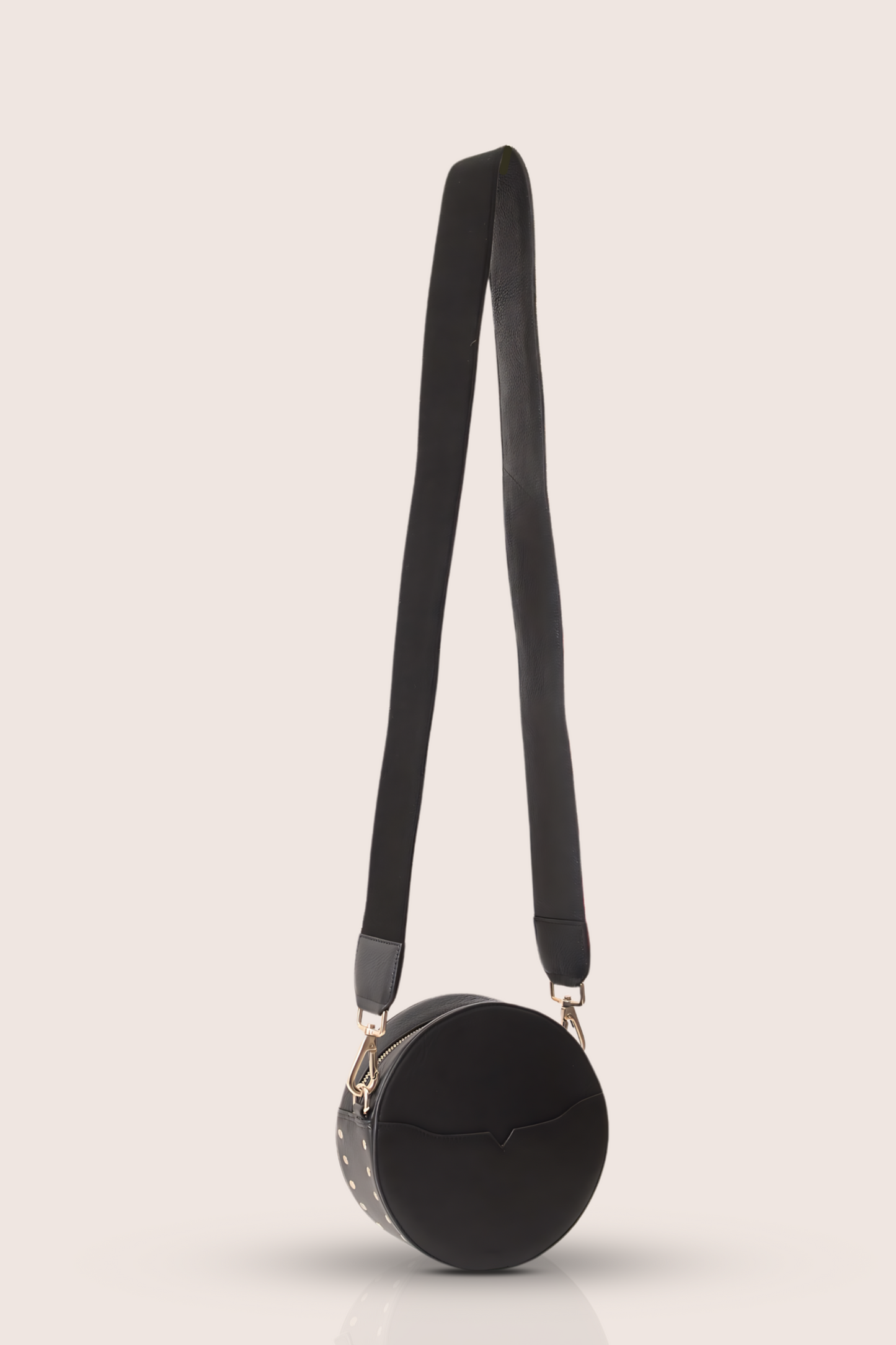 Strap Helene for Dorado Round Black Leather Bag (Strap Only)