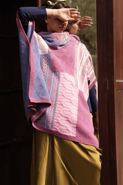 Pink Glasswing Poncho