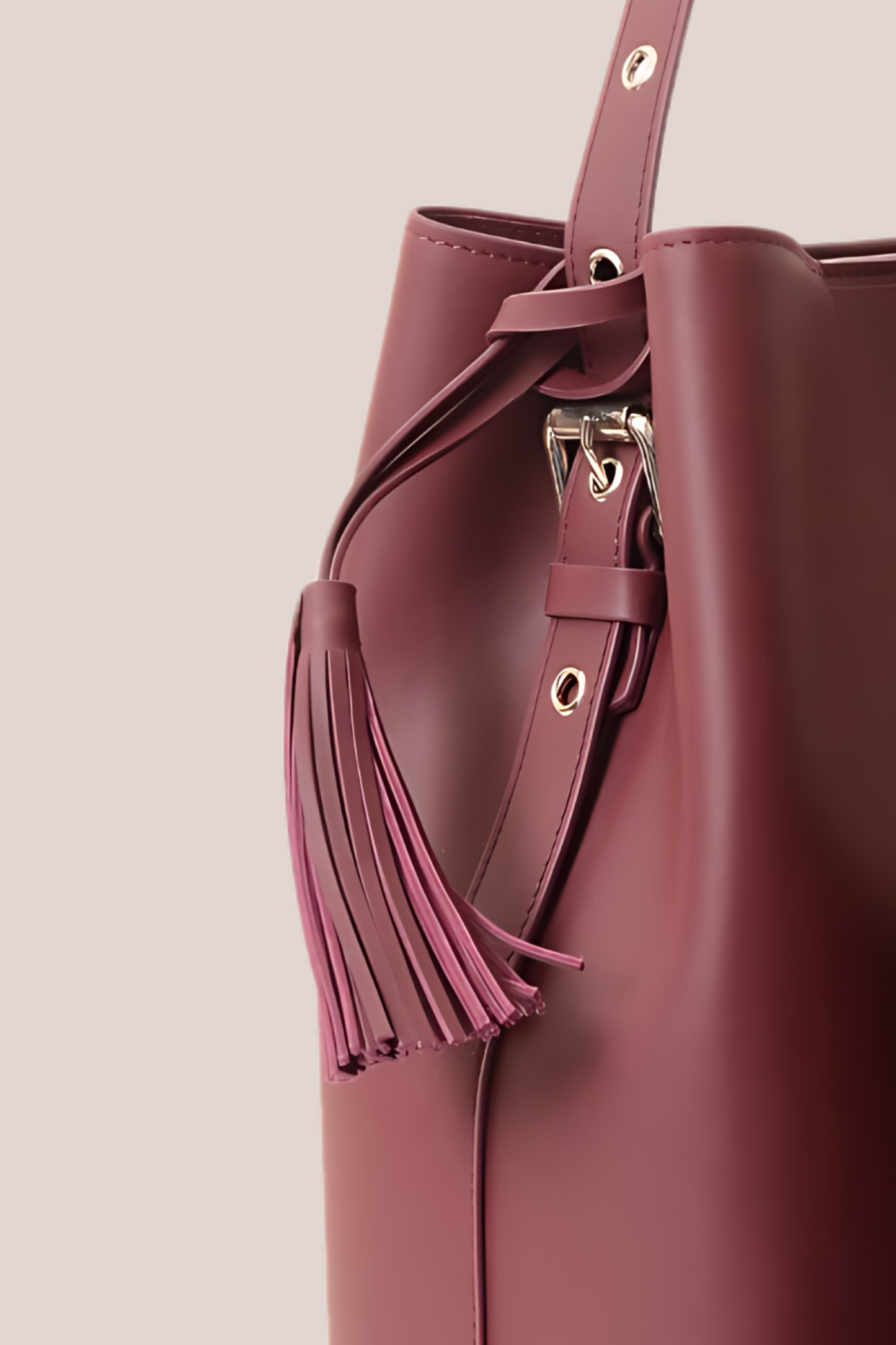 Cygnus Burgundy Leather Tote Bag