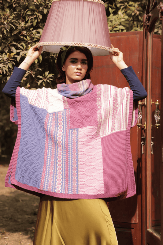 Pink Glasswing Poncho