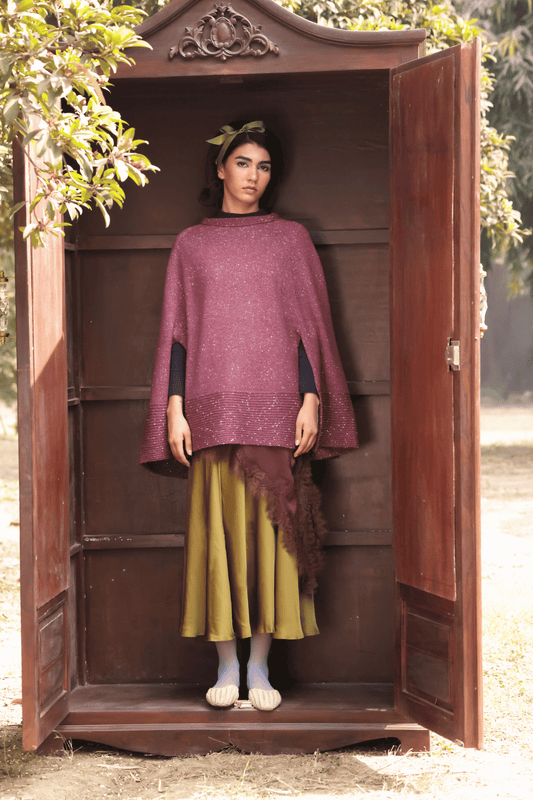 Pink Monarch Poncho