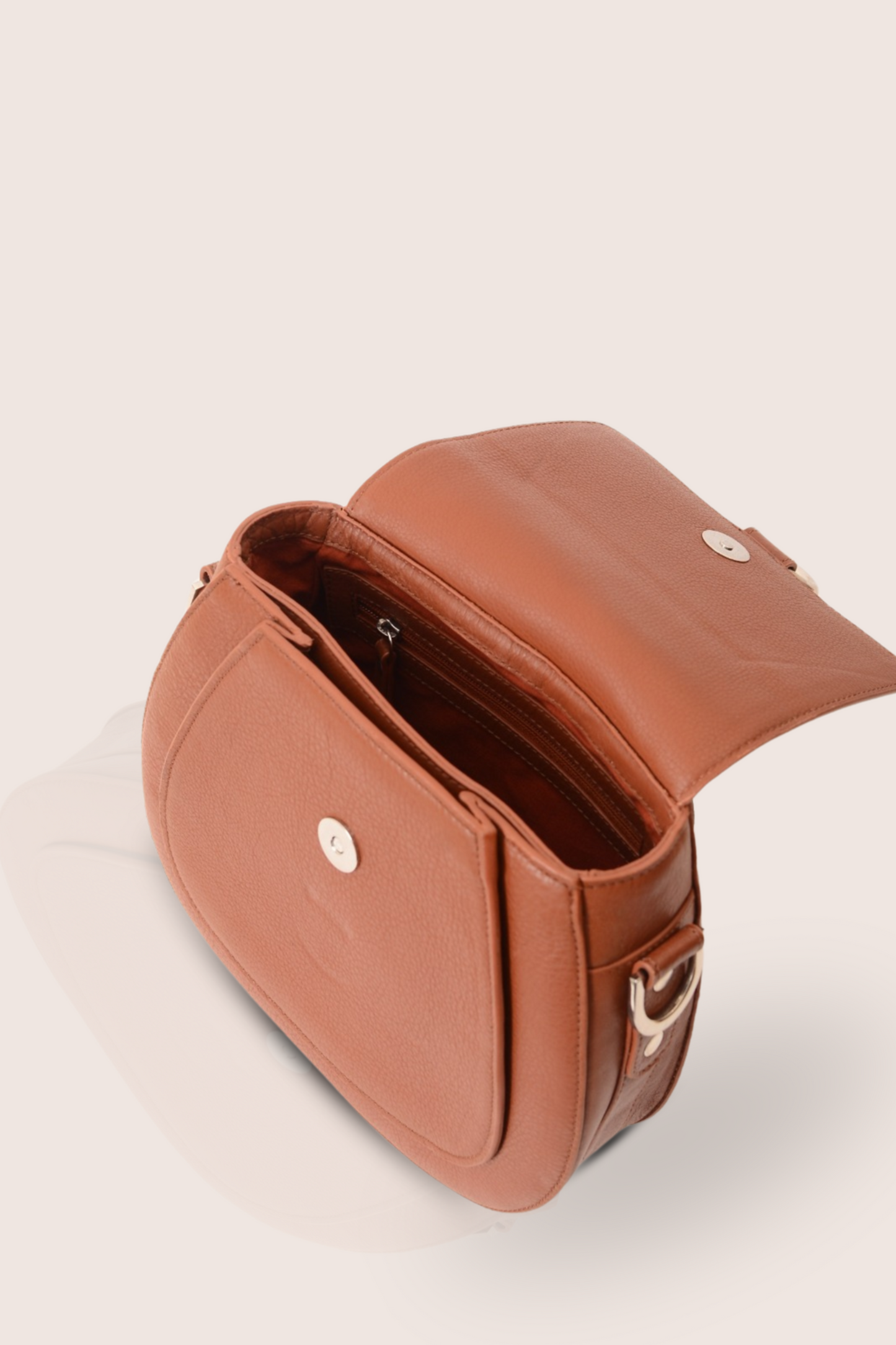 Ursa Major Tan Leather Saddle Bag