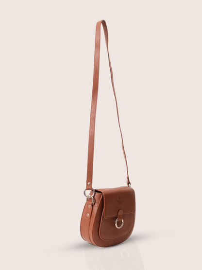 Ursa Major Tan Leather Saddle Bag