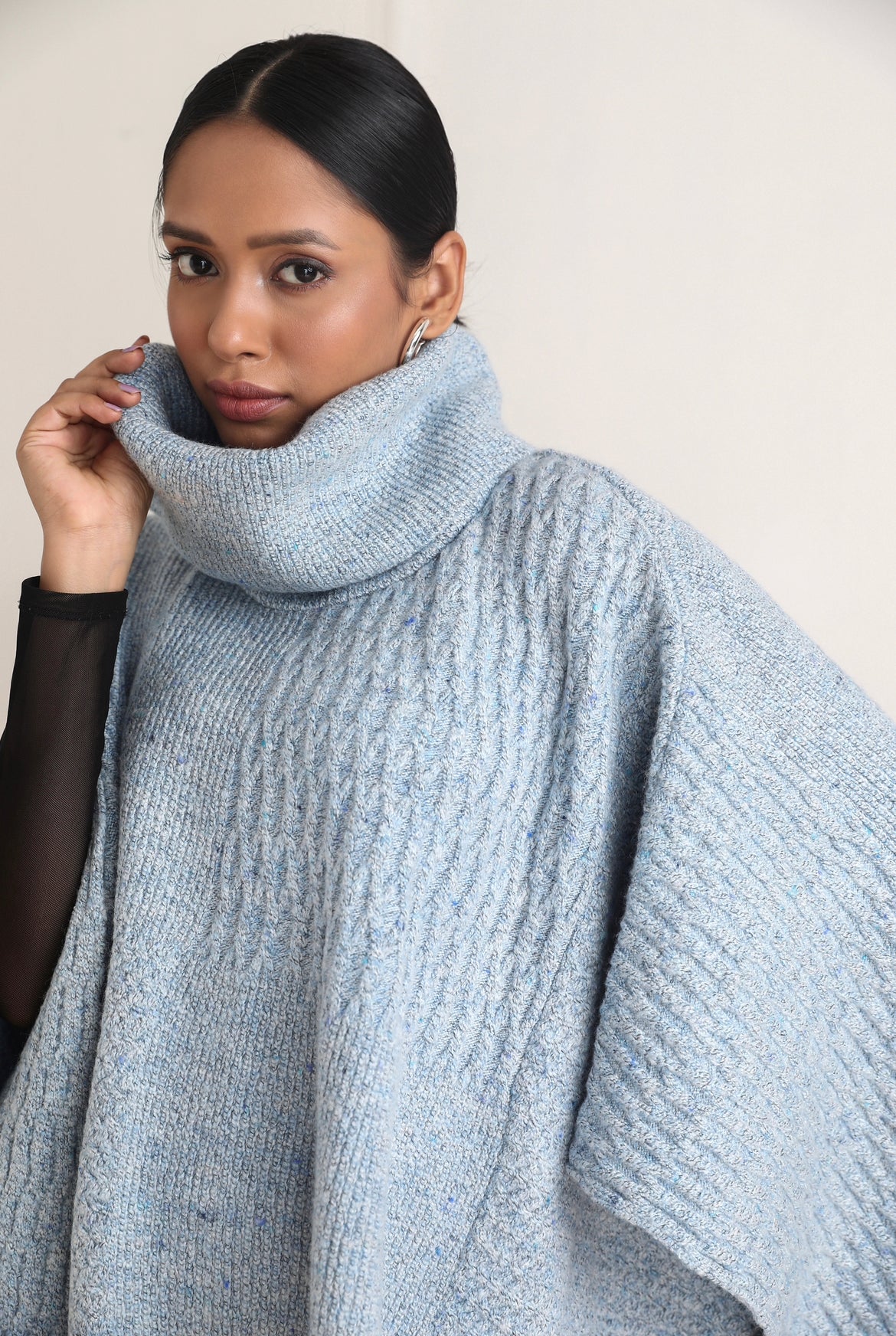 Dorothea Cowl Neck Poncho