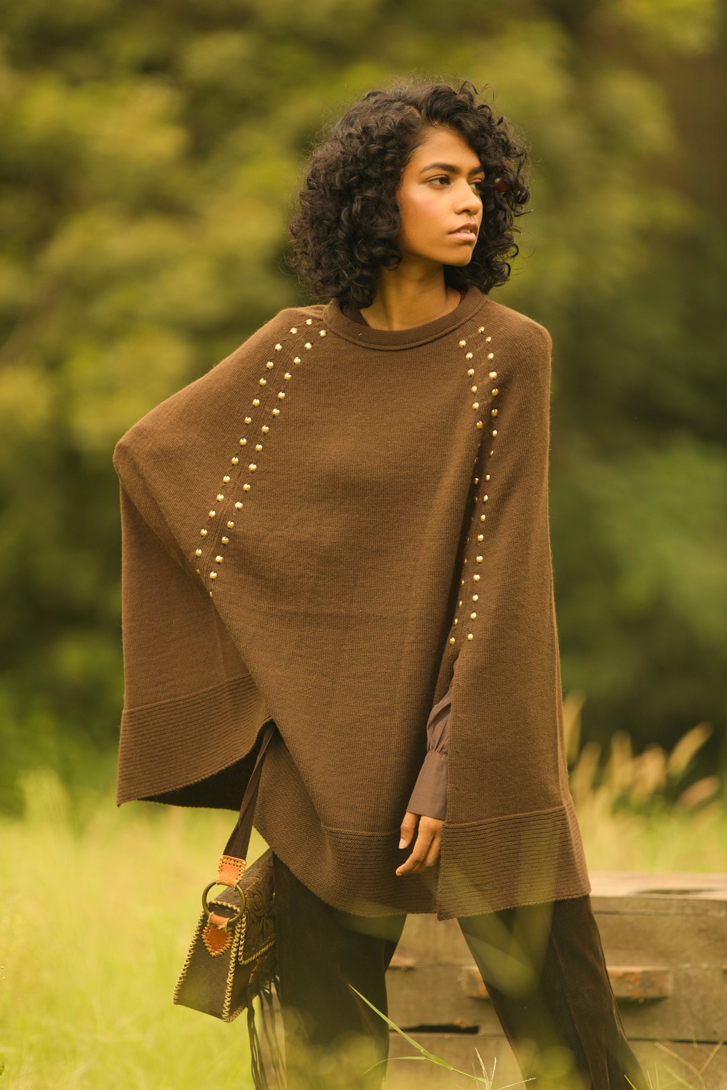 Grizzly Bear Studded Cloak