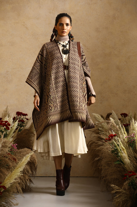 Norwegian Wood Aztec Patterned Cape