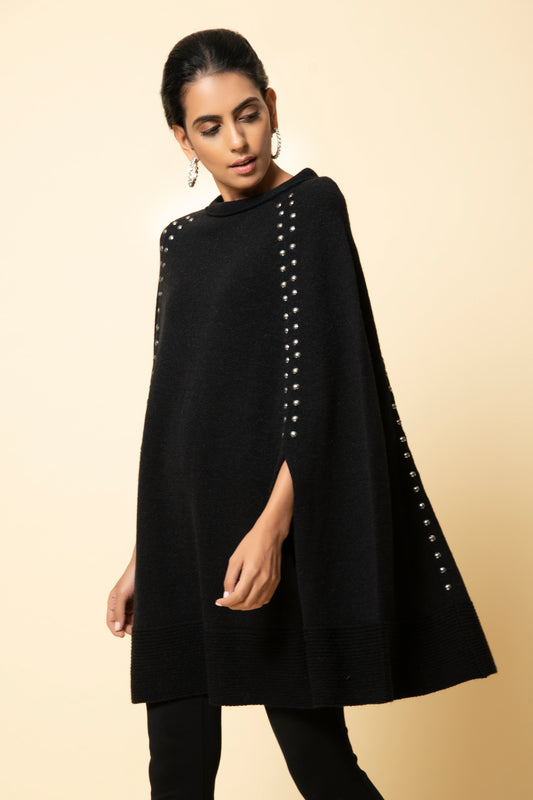 Black Raven Studded Cloak