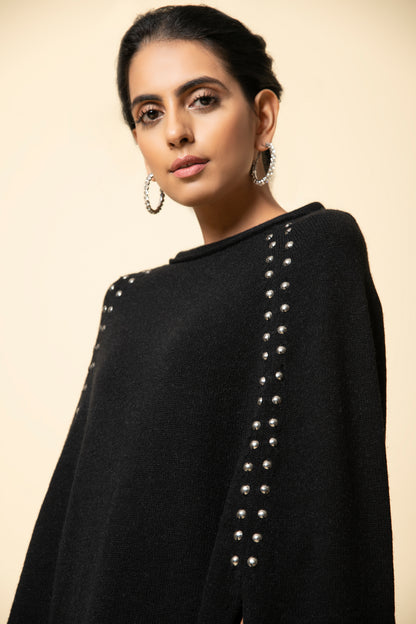 Black Raven Studded Cloak