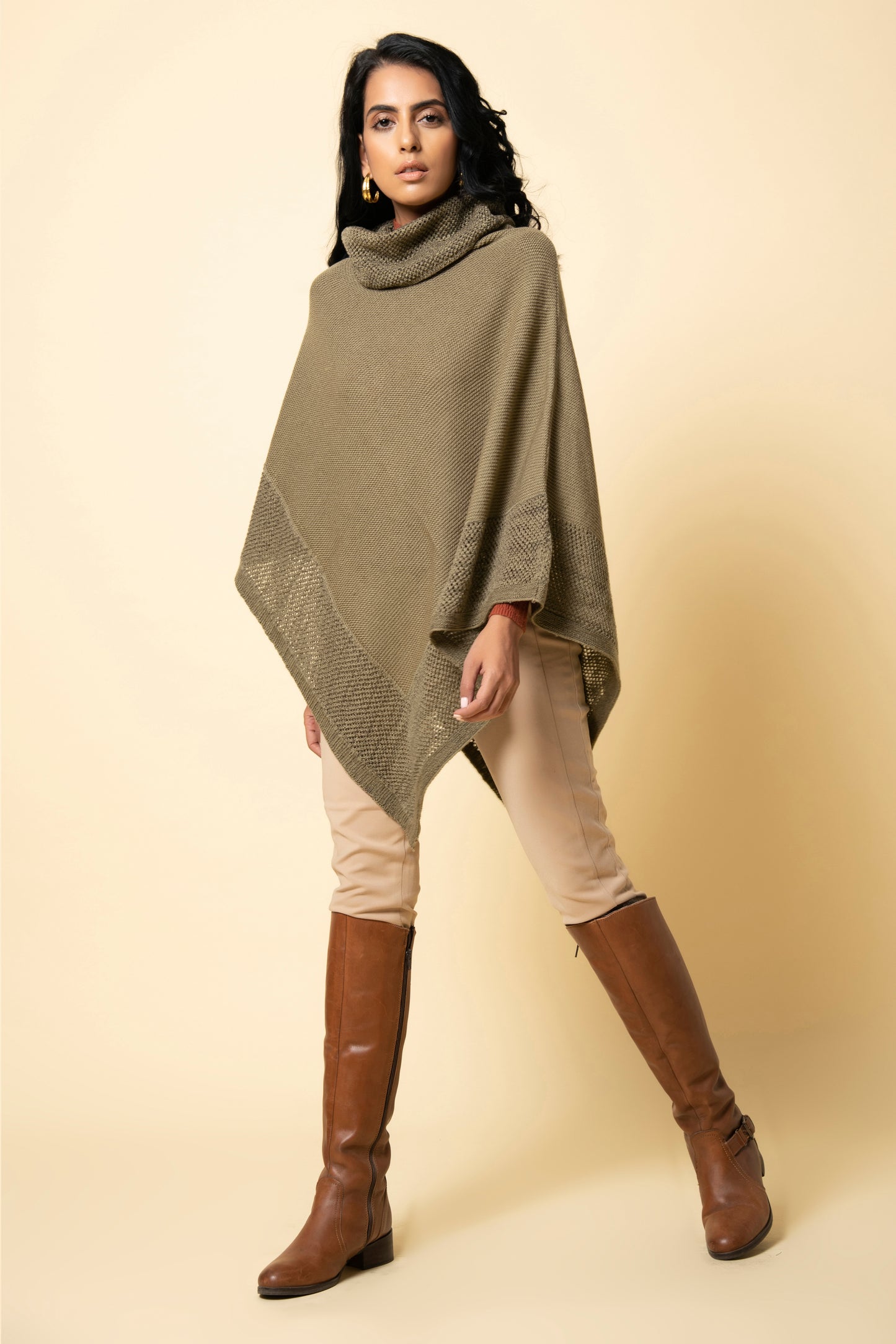 Hazelwood Cowl Neck Poncho