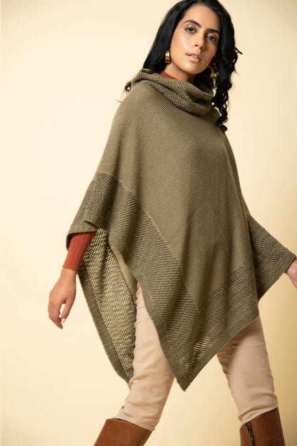 Hazelwood Cowl Neck Poncho