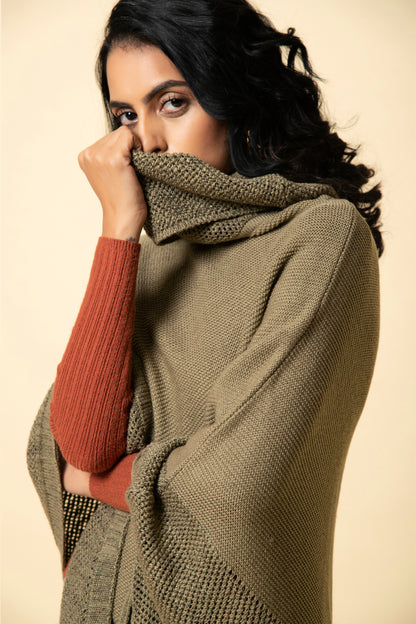 Hazelwood Cowl Neck Poncho