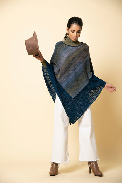 Peacock Feathers Poncho