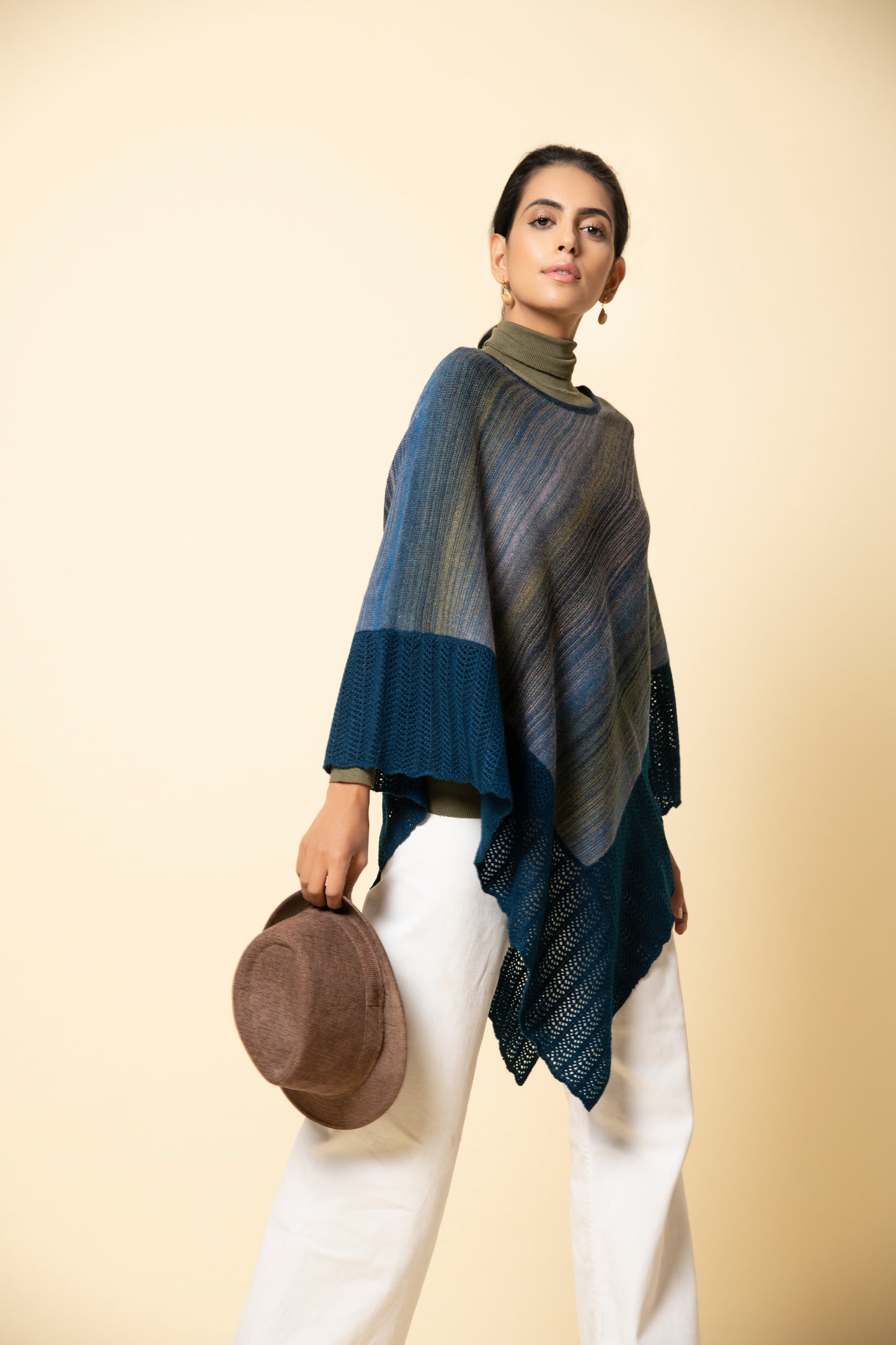 Peacock Feathers Poncho