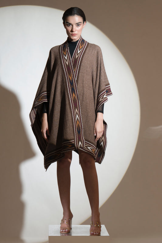 Smoky Quartz Aztec Bordered Cape