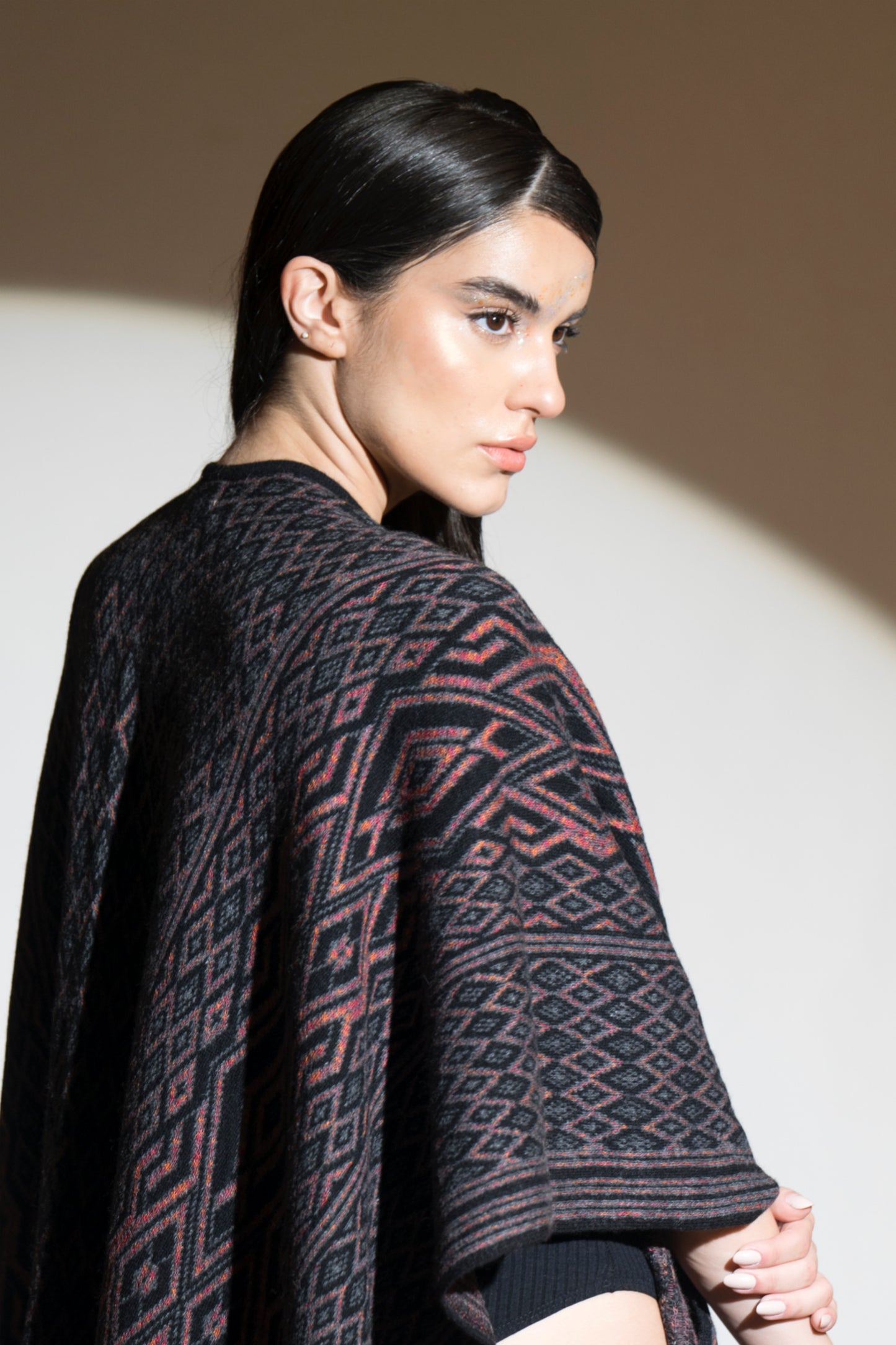 Rhodonite Aztec Patterned Cape