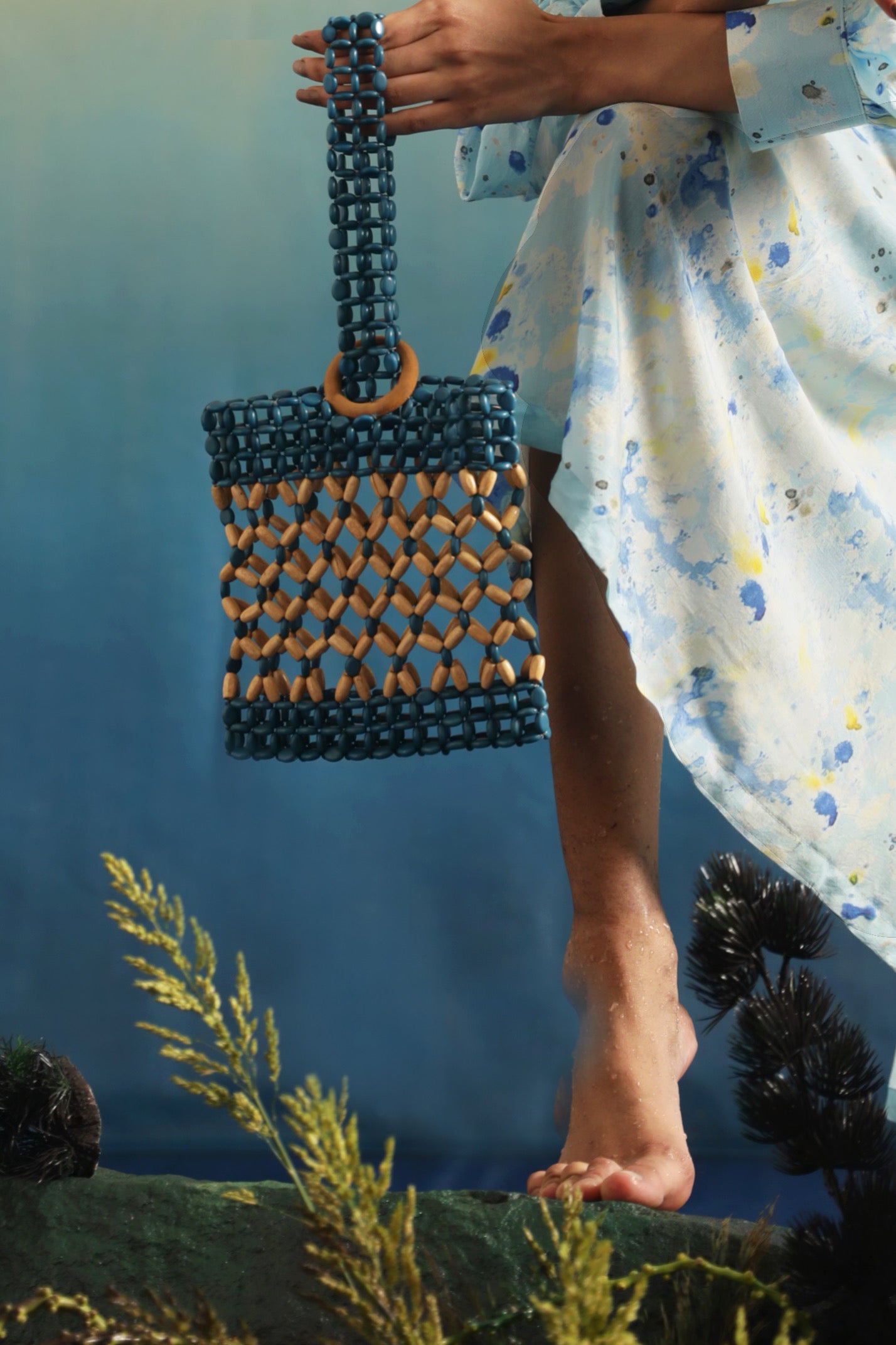 Shark Eye Beaded Bag