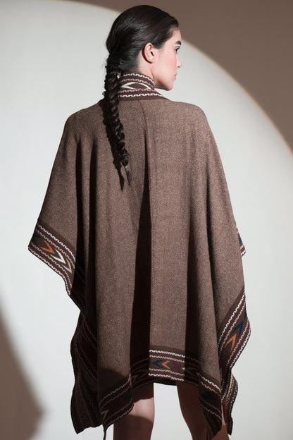 Smoky Quartz Aztec Bordered Cape