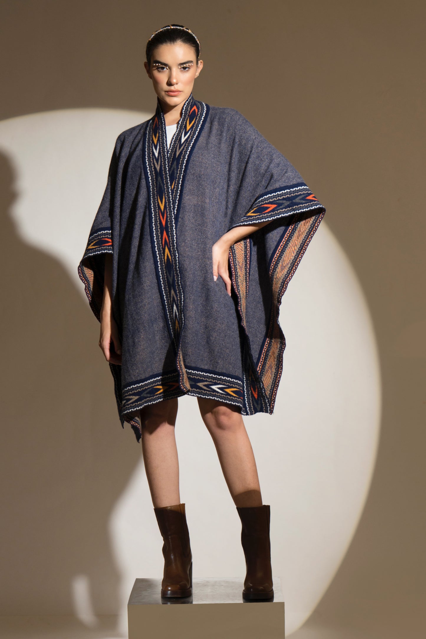 Smoky Quartz Aztec Bordered Cape