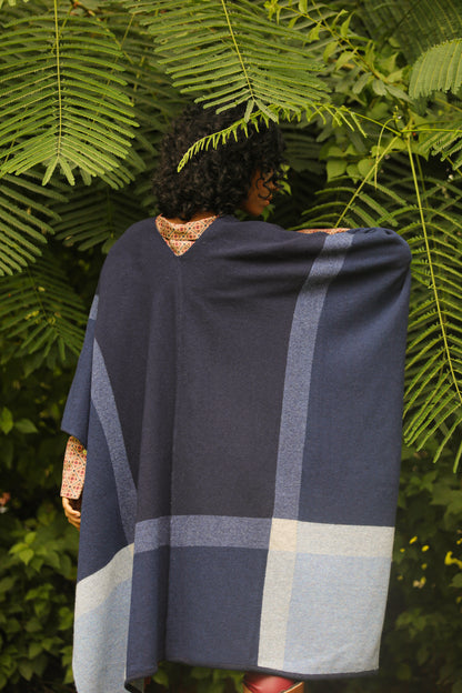 Empyrean Blue Checkered Cape