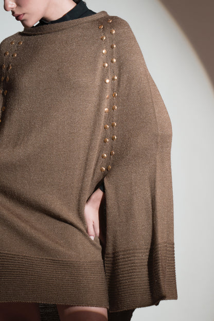 Brown Zircon Studded Cloak