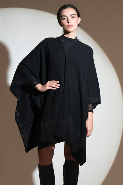 Obsidian Sequinned Cape