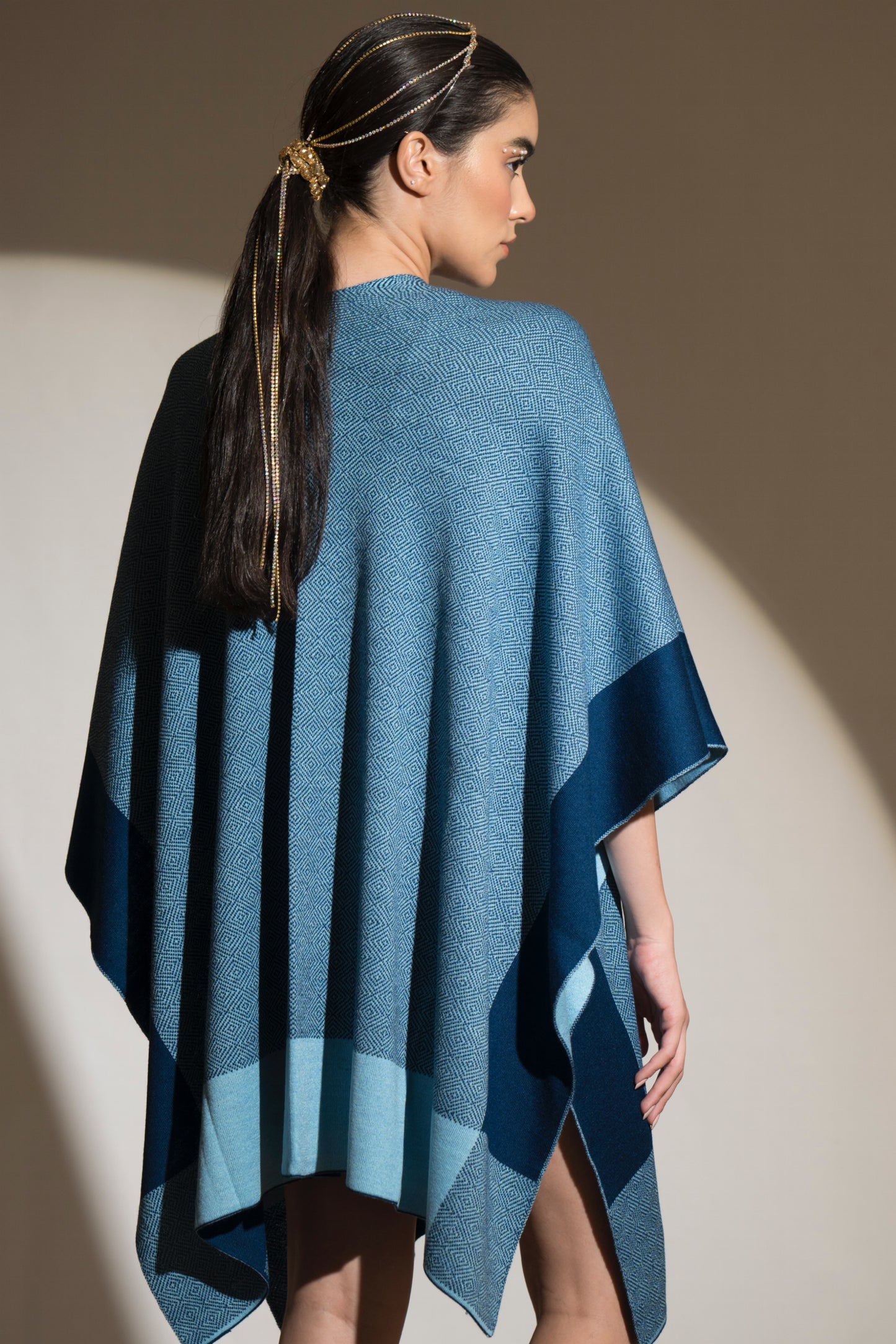 Blue Topaz Patterned Cape