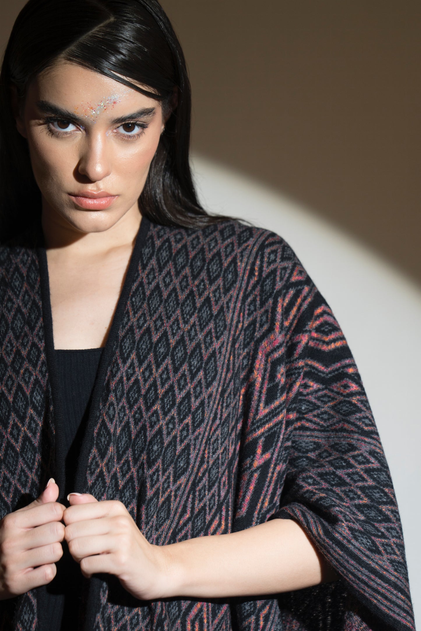 Rhodonite Aztec Patterned Cape