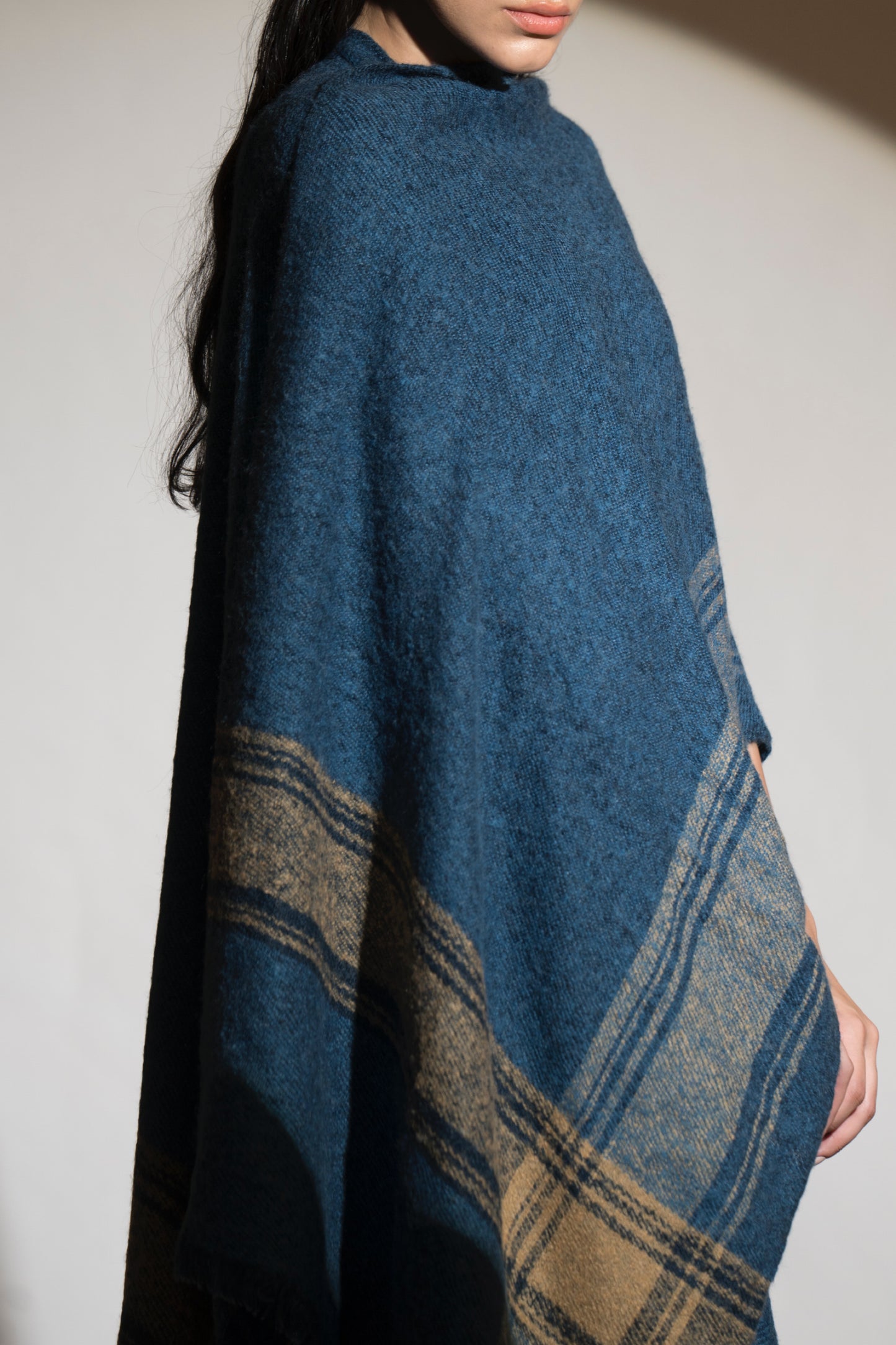 Kyanite Tartan Check Cape