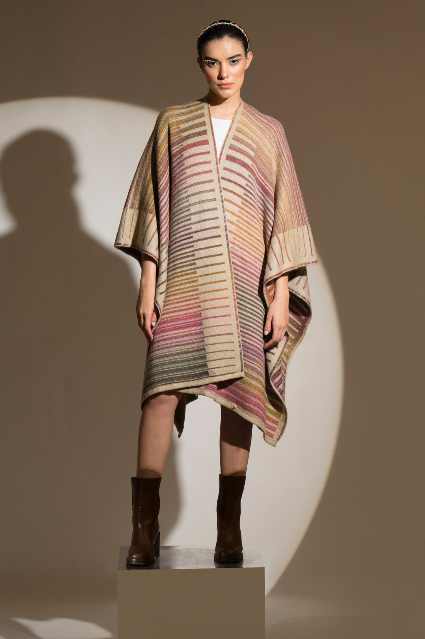 Rainbow Moonstone Striped Cape