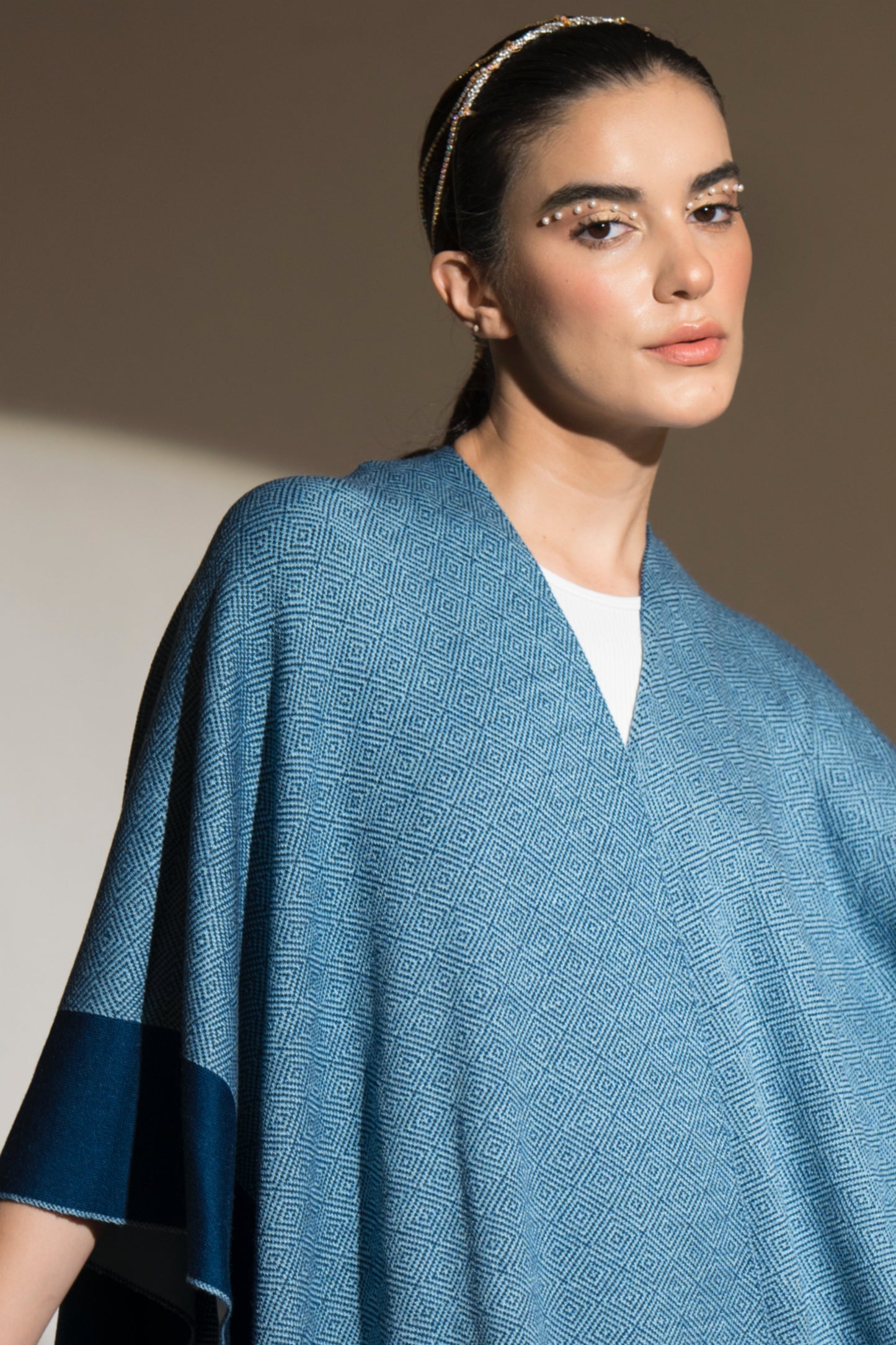 Blue Topaz Patterned Cape