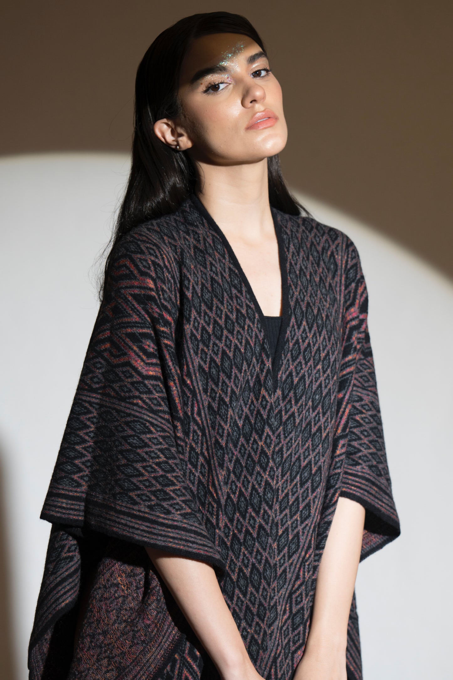 Rhodonite Aztec Patterned Cape